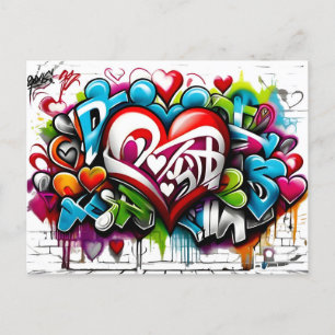 Graffiti Hearts # 1 Postcard