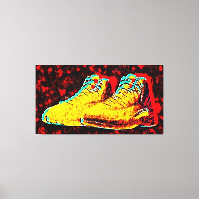 Graffiti High Sneakers New Art Oil Canvas Print (Front)