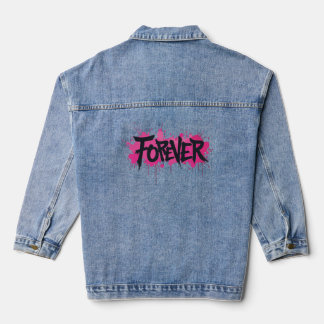 Graffiti Hot Pink "FOREVER" Denim Jacket