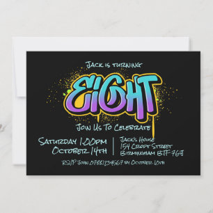 Graffiti Huit invitations