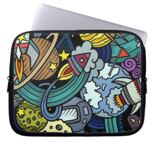 Graffiti illustration art laptop sleeve