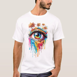 Graffiti illustration of colourful eye T-Shirt