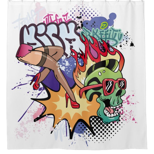 Graffiti illustration with street graffiti letters (Front)