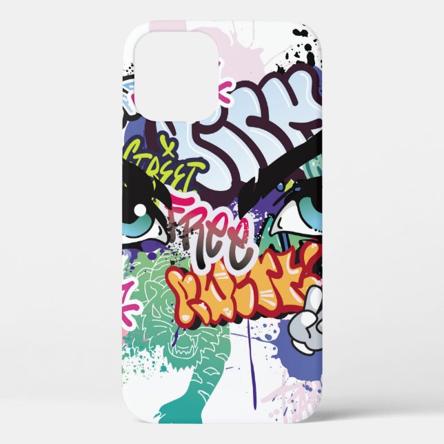 Graffiti illustration with street graffiti letters Case-Mate iPhone case (Back)