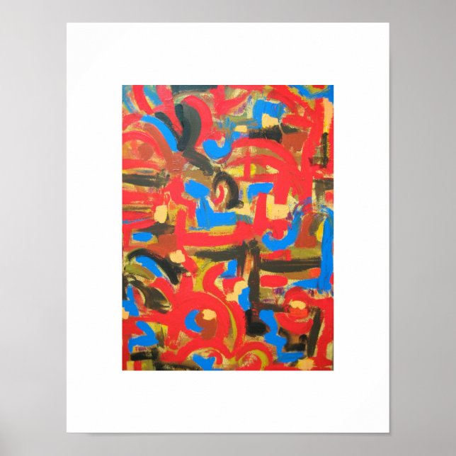Graffiti In The Attic-Hand Painted Abstract Art Poster (Front)