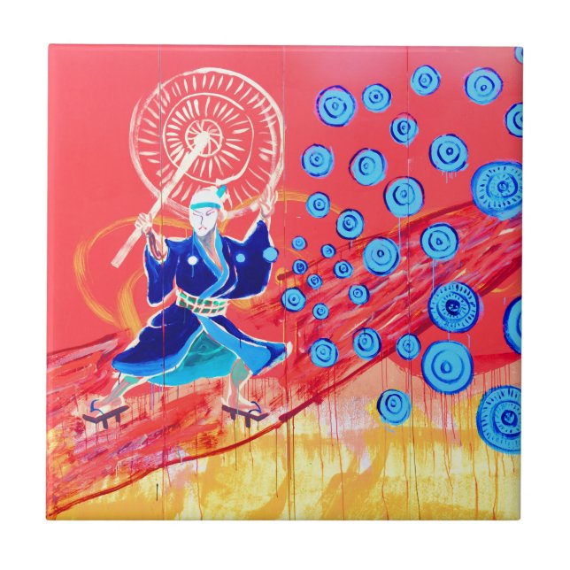 Graffiti in Tokyo, Japan Tile (Front)