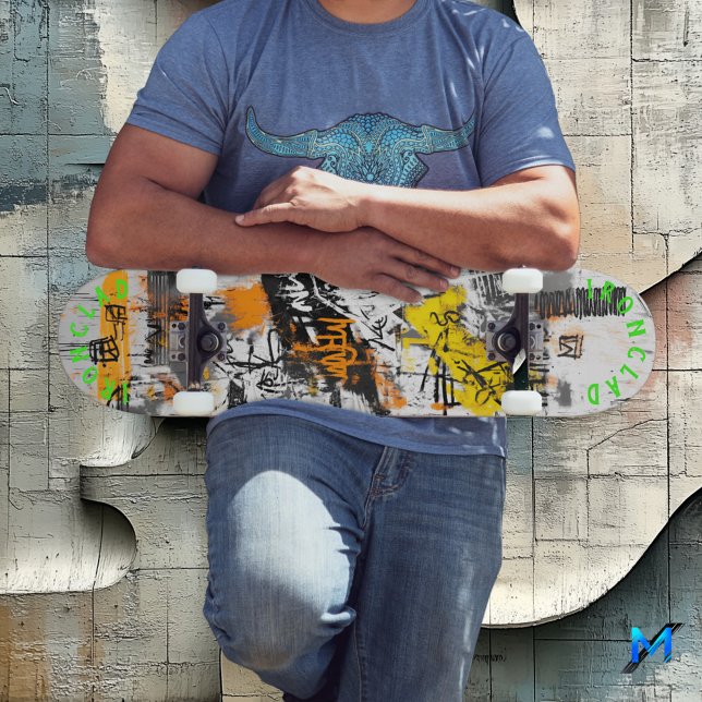 Graffiti-Inspired Design & Bold Abstract Patterns Skateboard (Creator Uploaded)