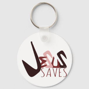 GRAFFITI JESUS SAVES in red Keychain