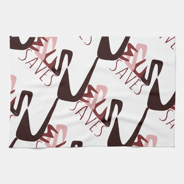 GRAFFITI JESUS SAVES in red Kitchen Towel (Horizontal)