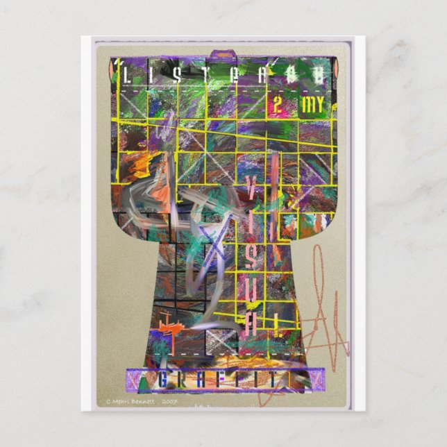Graffiti Kimono Postcard (Front)