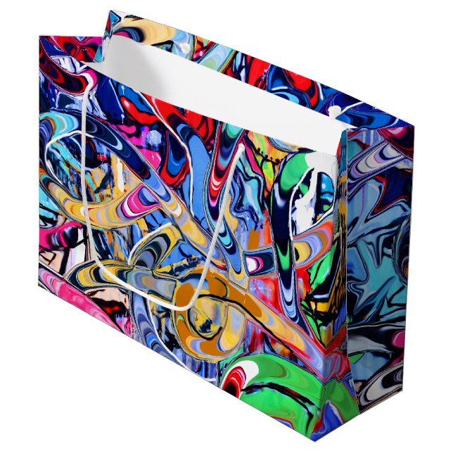 Graffiti Large Gift Bag (Front Angled)