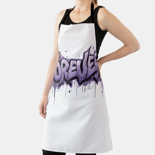 Graffiti Lavender Infinity "FOREVER" Apron (Insitu)