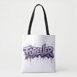 Graffiti Lavender Infinity "FOREVER" Tote Bag