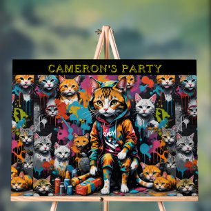 Graffiti Legend Street Cat Ajouter un nom Welcome 