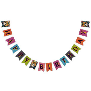 Graffiti Legend Street Cat Happy Birthday Bunting Flags