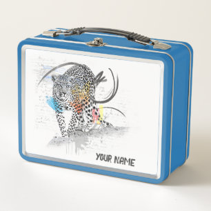 Graffiti Leopard Lunch Box – Custom Name