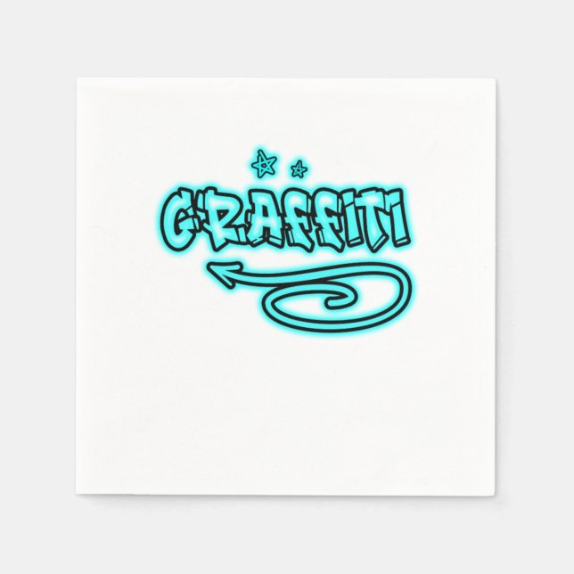 Graffiti Lettering Typographic Urban Street Wall A Napkin (Front)