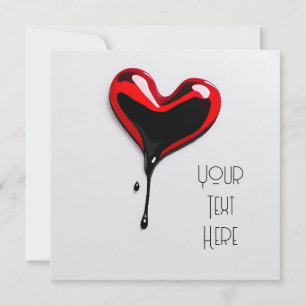graffiti love heart art deco Flat Card