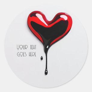 graffiti love heart art deco Sticker