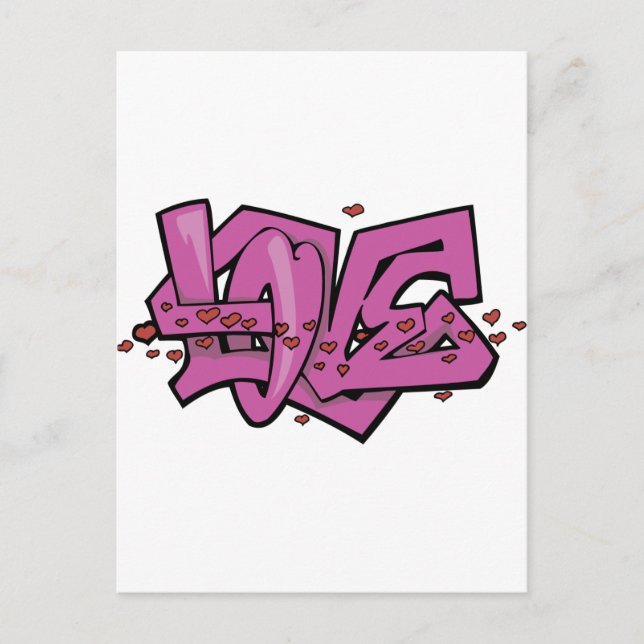 Graffiti love tag postcard (Front)