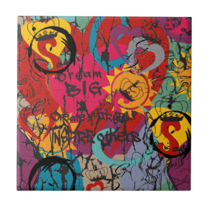 Graffiti Love Tile