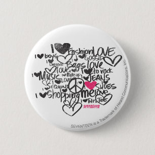 Graffiti Magenta 2 Inch Round Button