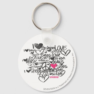Graffiti Magenta Keychain