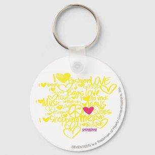 Graffiti Magenta/Yellow Keychain