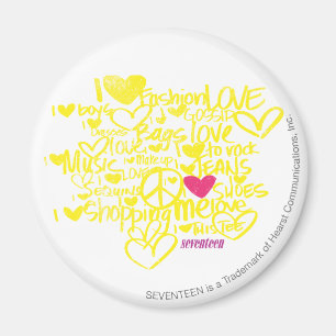 Graffiti Magenta/Yellow Magnet