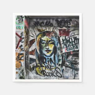 Graffiti Modern Cool Urban Street Art Napkin