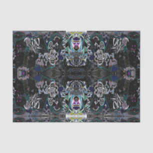 Graffiti Modern Vintage Black White Pattern Tissue Paper