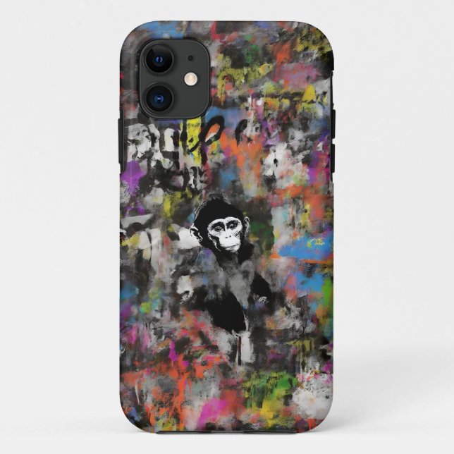 Graffiti Monkey Urban Art Mobile Case (Back)