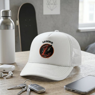 Graffiti Monogram Letter "L" Customizable Trucker Hat