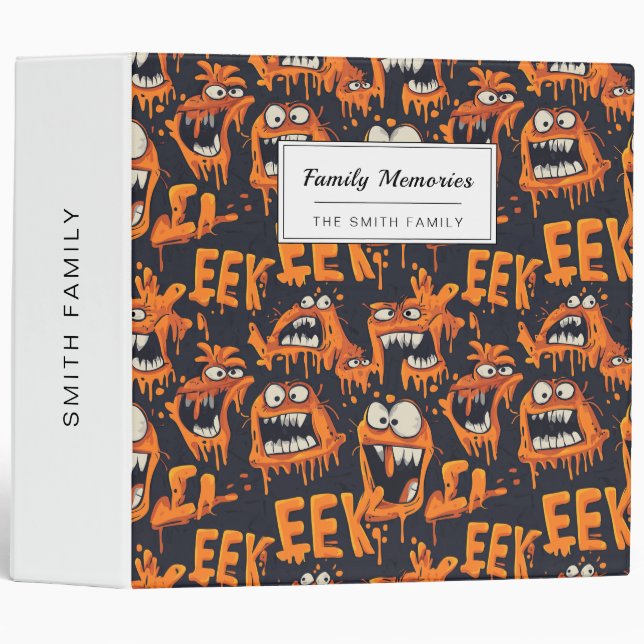 Graffiti Monster Eek Black Halloween (2) Binder (Front/Spine)