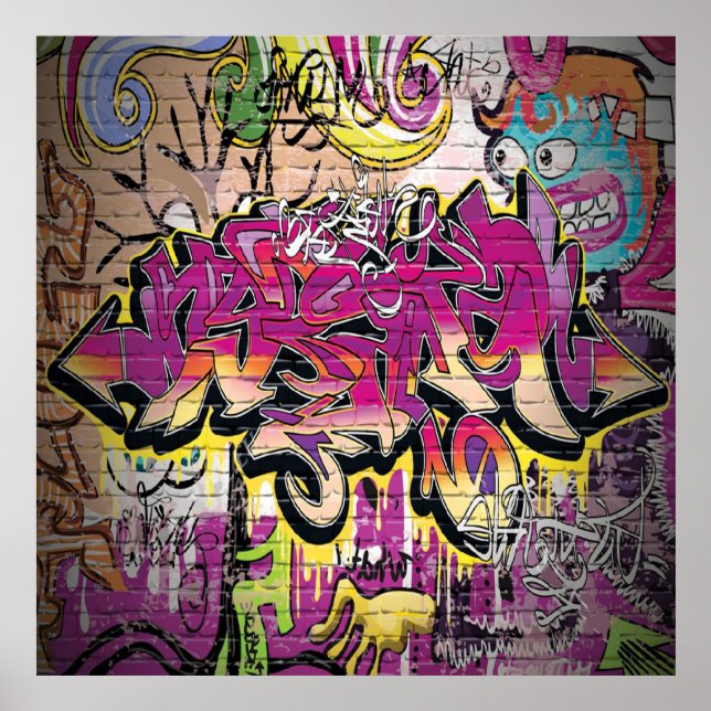 Graffiti mot art maison affiche décoration (Devant)