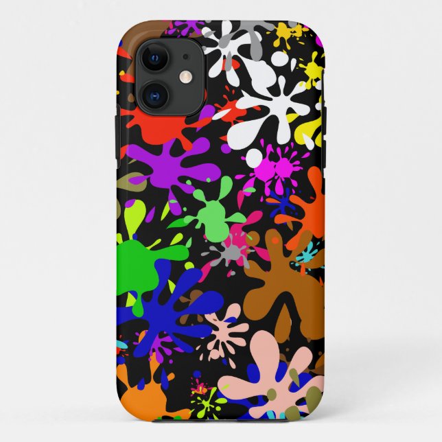 Graffiti Multi Paint Splatter Wallpaper Design Case-Mate iPhone Case (Back)