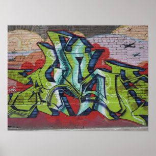 Graffiti Mural Poster