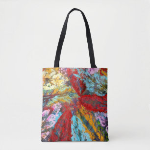 graffiti Mural Urban street art abstract leaves Tote Bag