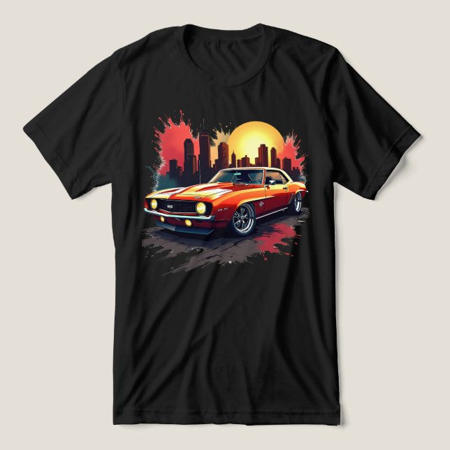 Graffiti Muscle Car Tri-Blend Shirt (Design Front)