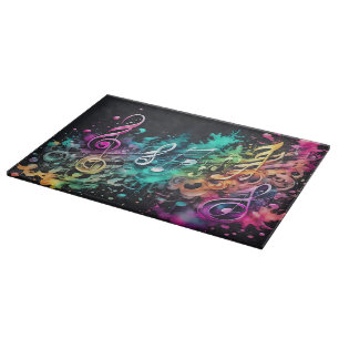 graffiti music cutting board