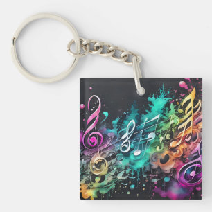 graffiti music keychain