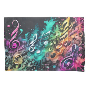 graffiti music pillowcase