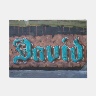 Graffiti Name Tag David Doormat