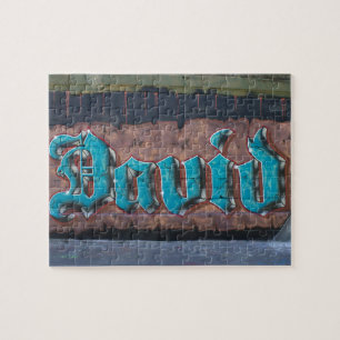 Graffiti Name Tag: David Jigsaw Puzzle