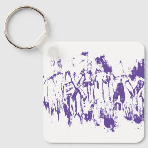 Graffiti Nextday Grunge Brush Abstract Typography Keychain