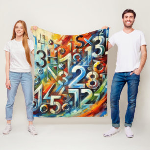 Graffiti Numbers Fleece Blanket