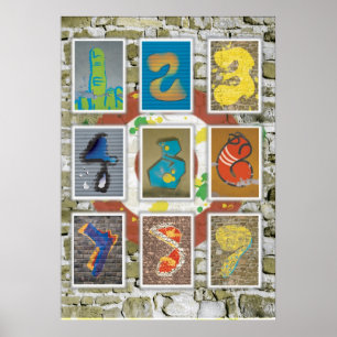 Graffiti Numbers Poster