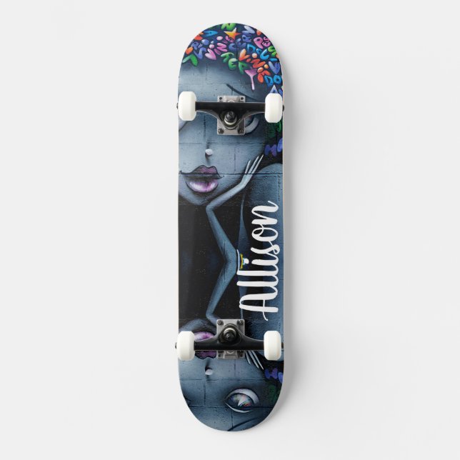 Graffiti Odd Girl Skateboard (Front)