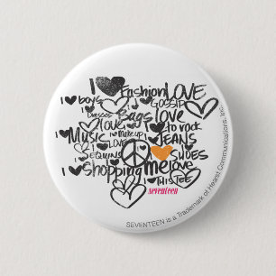 Graffiti Orange 2 Inch Round Button