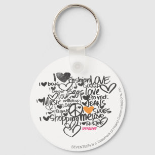 Graffiti Orange Keychain